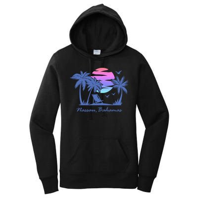 Nassau Bahamas Beach Vacation Spring Break Honeymoon Retro Funny Gift Women's Pullover Hoodie