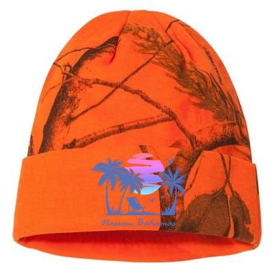 Nassau Bahamas Beach Vacation Spring Break Honeymoon Retro Funny Gift Kati Licensed 12" Camo Beanie