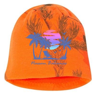 Nassau Bahamas Beach Vacation Spring Break Honeymoon Retro Funny Gift Kati - Camo Knit Beanie