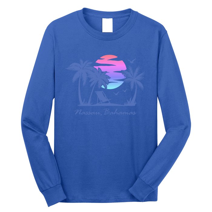 Nassau Bahamas Beach Vacation Spring Break Honeymoon Retro Funny Gift Long Sleeve Shirt