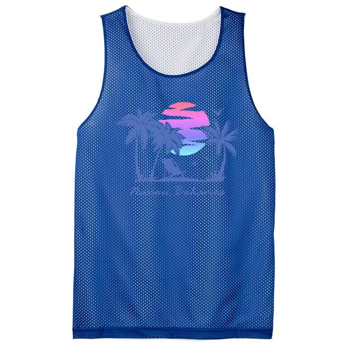 Nassau Bahamas Beach Vacation Spring Break Honeymoon Retro Funny Gift Mesh Reversible Basketball Jersey Tank