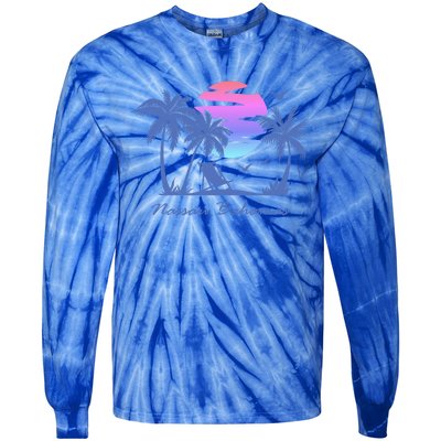 Nassau Bahamas Beach Vacation Spring Break Honeymoon Retro Funny Gift Tie-Dye Long Sleeve Shirt