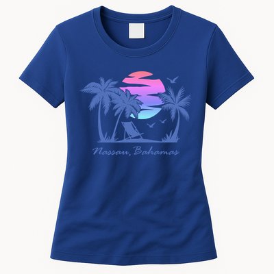 Nassau Bahamas Beach Vacation Spring Break Honeymoon Retro Funny Gift Womens T-Shirt