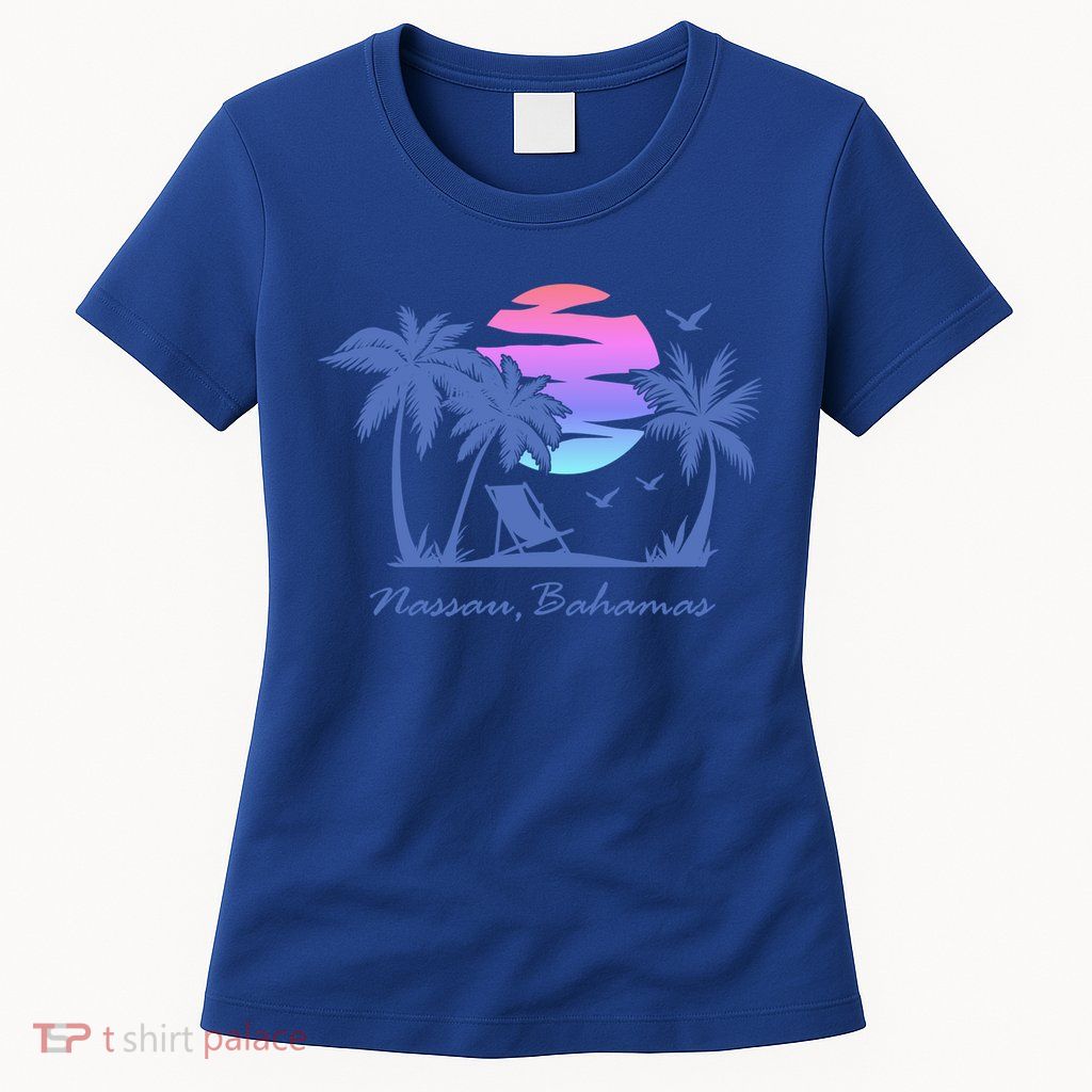 Nassau Bahamas Beach Vacation Spring Break Honeymoon Retro Funny Gift Womens T-Shirt