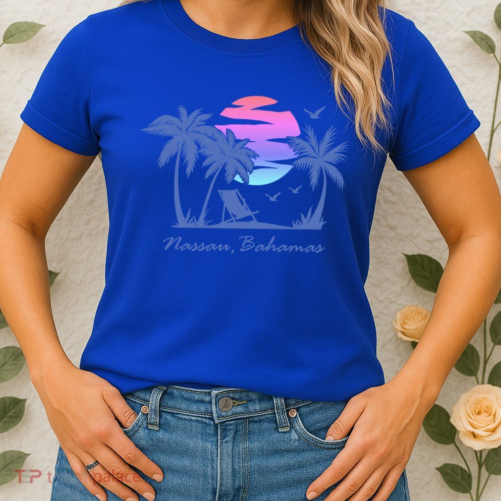 Nassau Bahamas Beach Vacation Spring Break Honeymoon Retro Funny Gift Womens T-Shirt