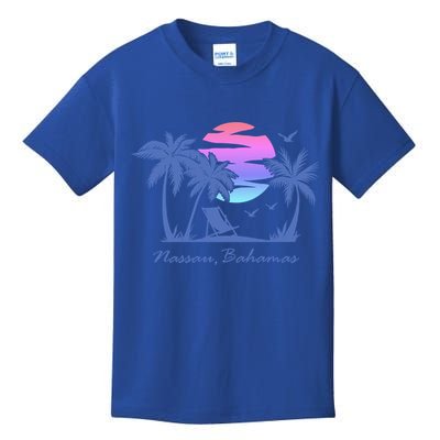 Nassau Bahamas Beach Vacation Spring Break Honeymoon Retro Funny Gift Kids T-Shirt