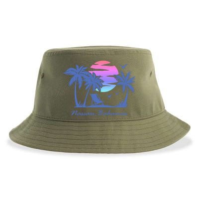 Nassau Bahamas Beach Vacation Spring Break Honeymoon Retro Funny Gift Sustainable Bucket Hat