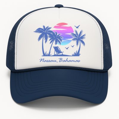 Nassau Bahamas Beach Vacation Spring Break Honeymoon Retro Funny Gift Trucker Hat