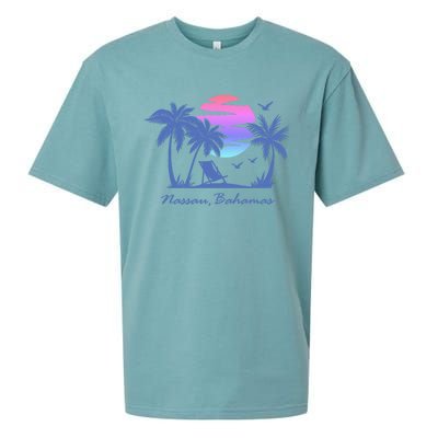 Nassau Bahamas Beach Vacation Spring Break Honeymoon Retro Funny Gift Sueded Cloud Jersey T-Shirt