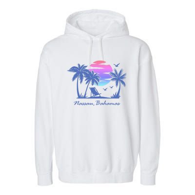 Nassau Bahamas Beach Vacation Spring Break Honeymoon Retro Funny Gift Garment-Dyed Fleece Hoodie