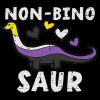 Non Binary Binosaur Dino Enby Pride Flag Lgbt 7-Panel Snapback Hat