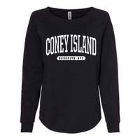 Nyc Borough Brooklyn New York Coney Island Womens California Wash Sweatshirt