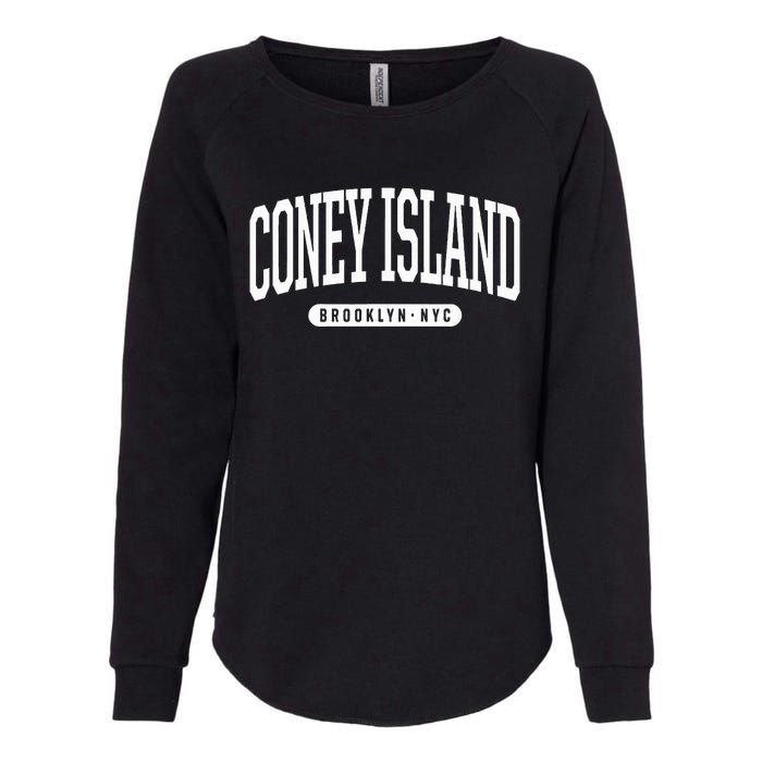 Nyc Borough Brooklyn New York Coney Island Womens California Wash Sweatshirt