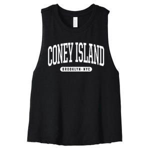 Nyc Borough Brooklyn New York Coney Island Women's Racerback Cropped Tank