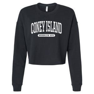 Nyc Borough Brooklyn New York Coney Island Cropped Pullover Crew