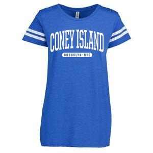 Nyc Borough Brooklyn New York Coney Island Enza Ladies Jersey Football T-Shirt