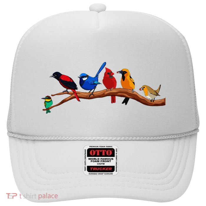 Nerd Birdwatcher Bird Watching High Crown Mesh Back Trucker Hat