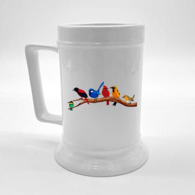 Nerd Birdwatcher Bird Watching Beer Stein