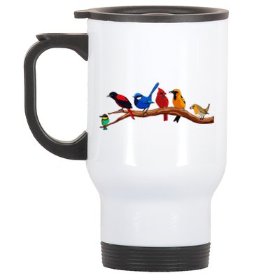 Nerd Birdwatcher Bird Watching Stainless Steel Travel Mug