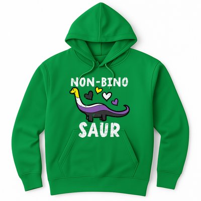 Non Binary Binosaur Dino Enby Pride Flag Hoodie