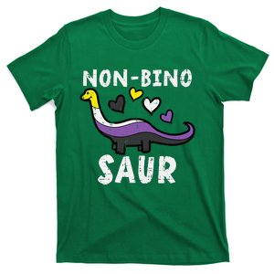 Non Binary Binosaur Dino Enby Pride Flag T-Shirt