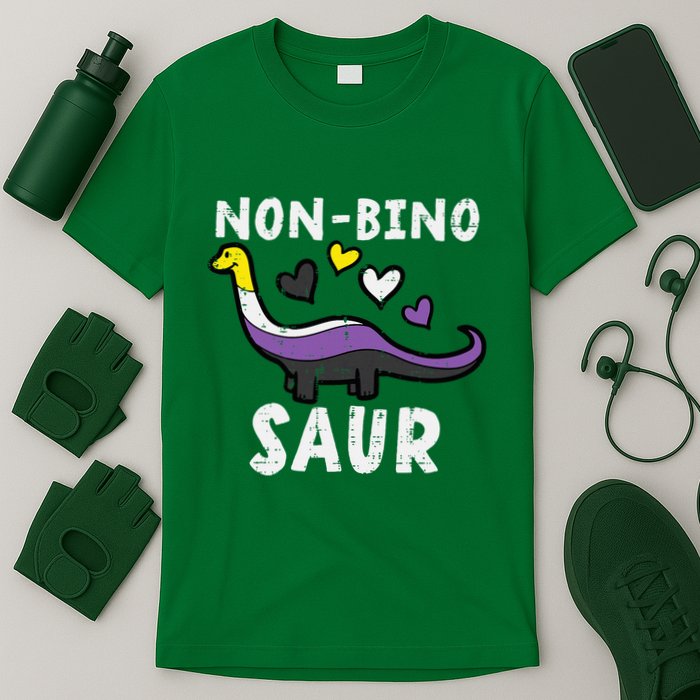 Non Binary Binosaur Dino Enby Pride Flag T-Shirt