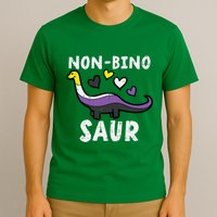 Non Binary Binosaur Dino Enby Pride Flag T-Shirt