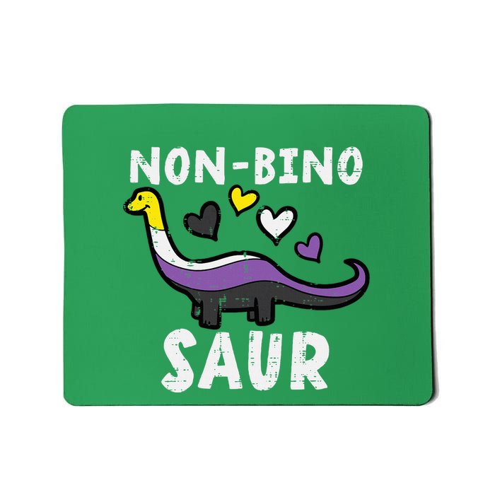 Non Binary Binosaur Dino Enby Pride Flag Mousepad