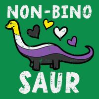 Non Binary Binosaur Dino Enby Pride Flag Mousepad