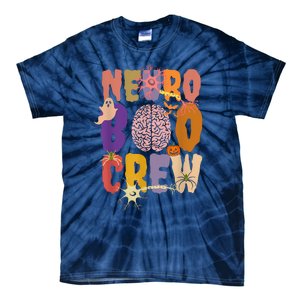 Neuro Boo Crew Halloween Anatomical Brain Anatomy Neurology Tie-Dye T-Shirt