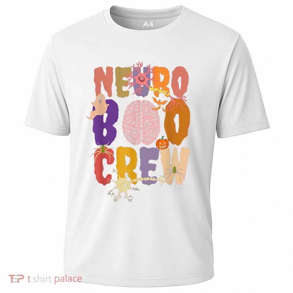 Neuro Boo Crew Halloween Anatomical Brain Anatomy Neurology Cooling Performance Crew T-Shirt