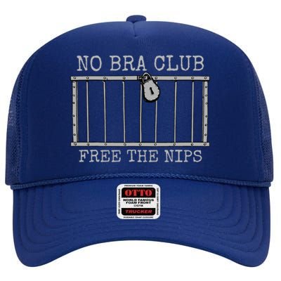 No Bra Club Free Nips Not Guilty High Crown Mesh Back Trucker Hat