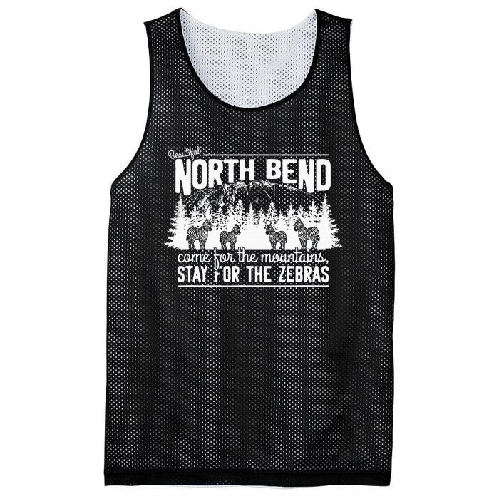 North Bend Come For The Mountains Stay For The Zebras Mesh Reversible Basketball Jersey Tank