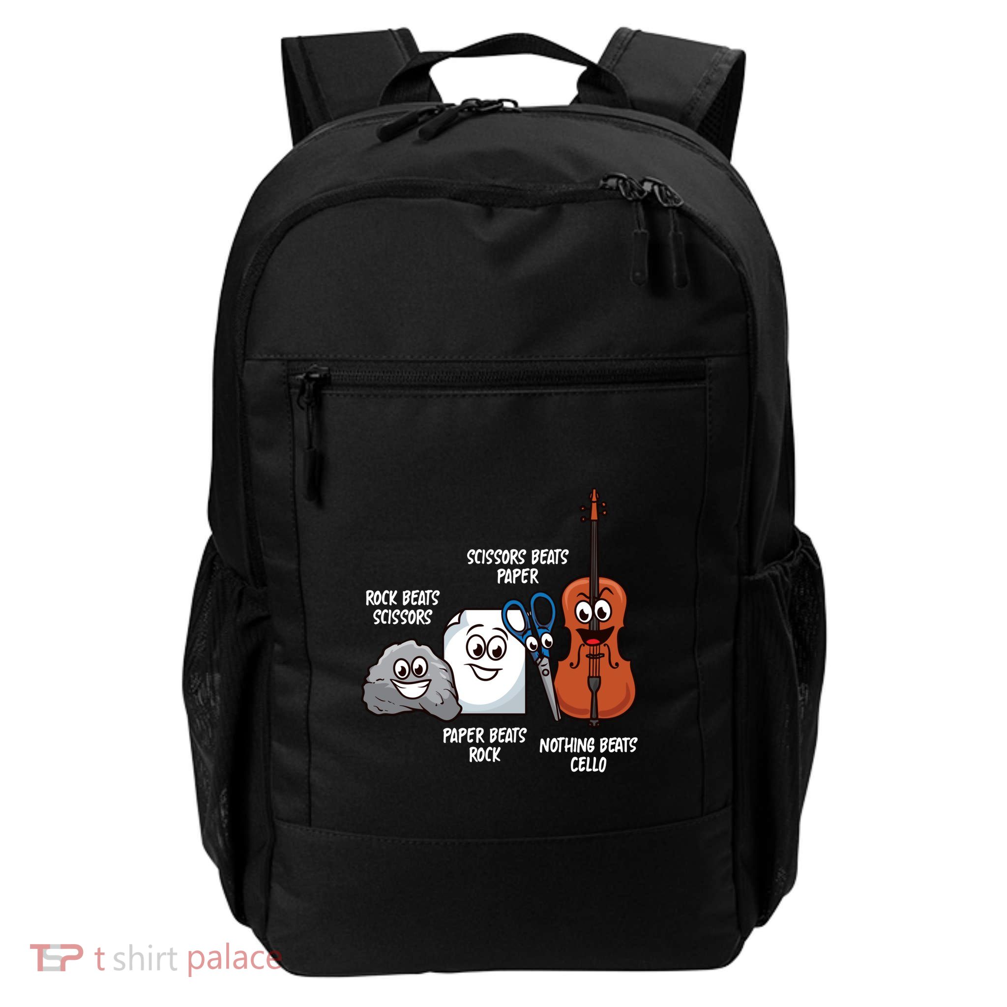 Nothing Beats Cello Rock Paper Scissors Funny For Cellist Backpack