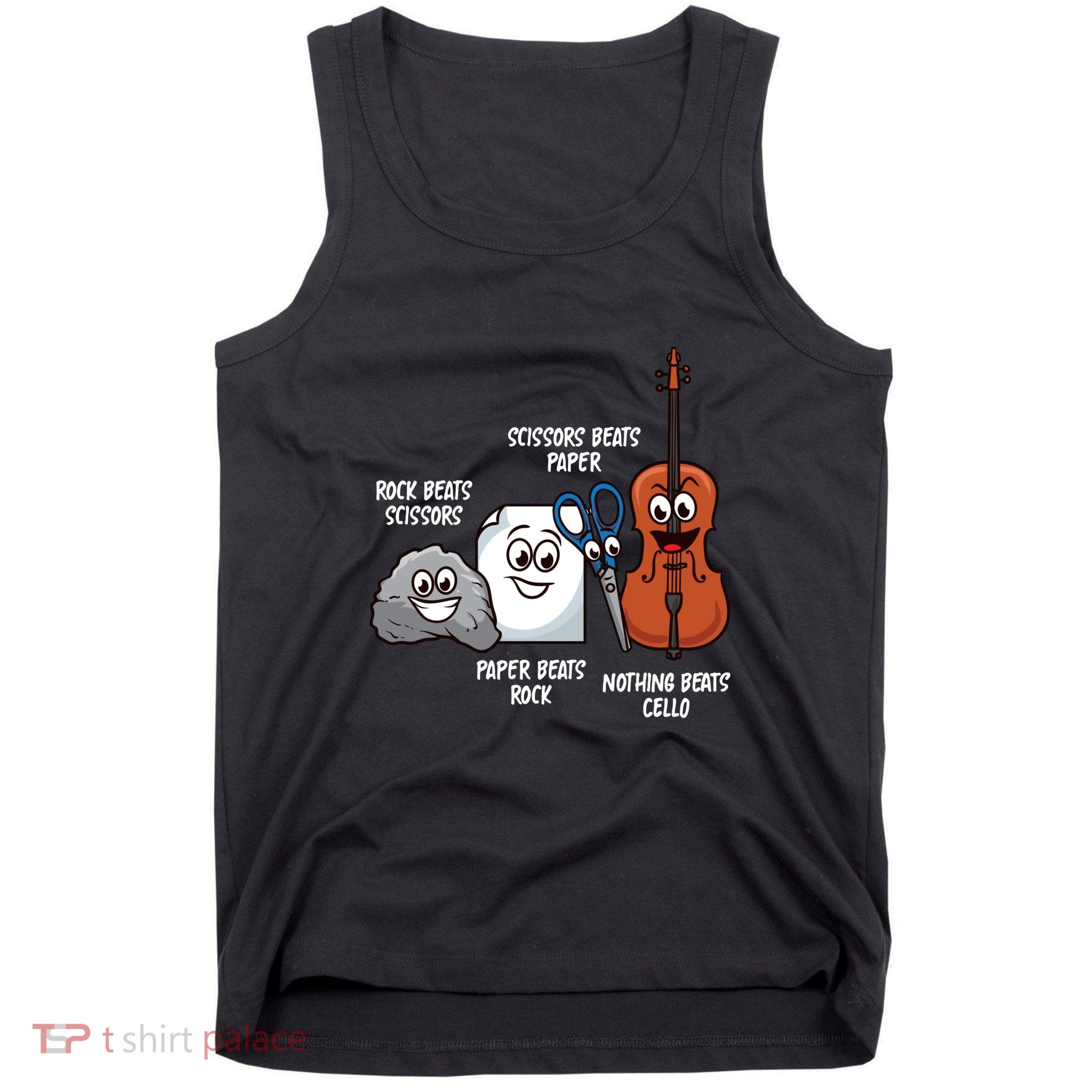 Nothing Beats Cello Rock Paper Scissors Funny For Cellist Tank Top
