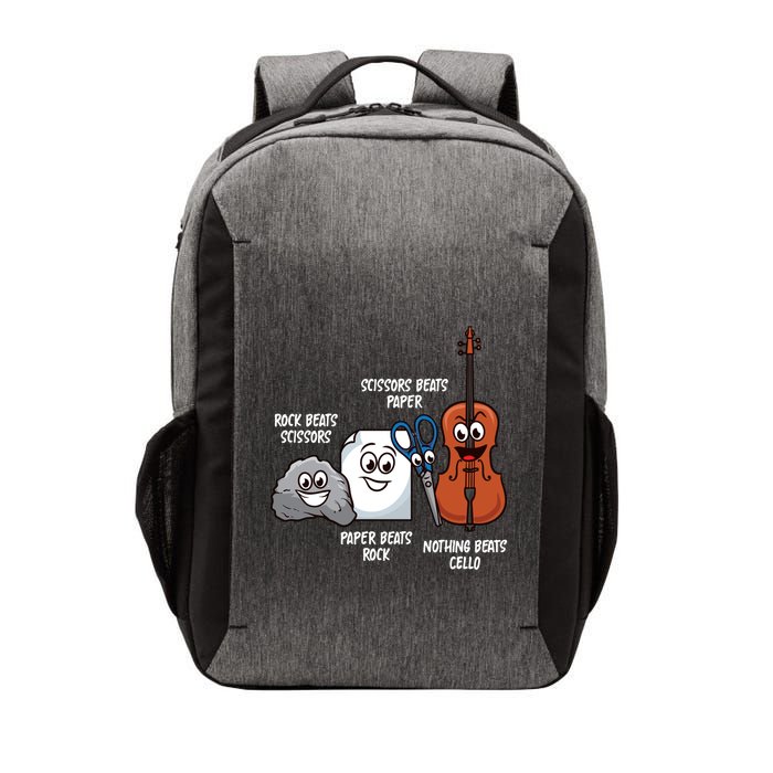Nothing Beats Cello Rock Paper Scissors Funny For Cellist Vector Backpack