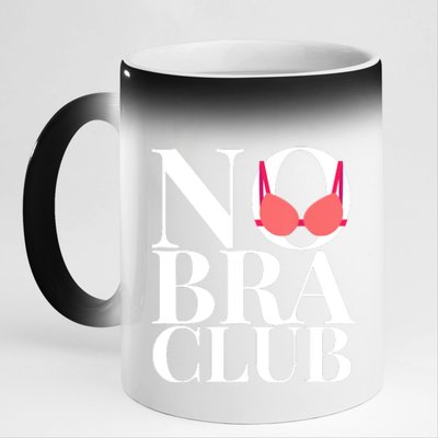 No Bra Club 11oz Black Color Changing Mug