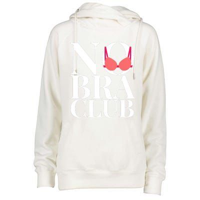 No Bra Club Womens Funnel Neck Pullover Hood