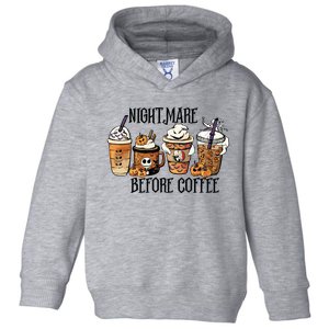 Nightmare Before Coffee Pumpkin Spice Halloween Costume Toddler Hoodie