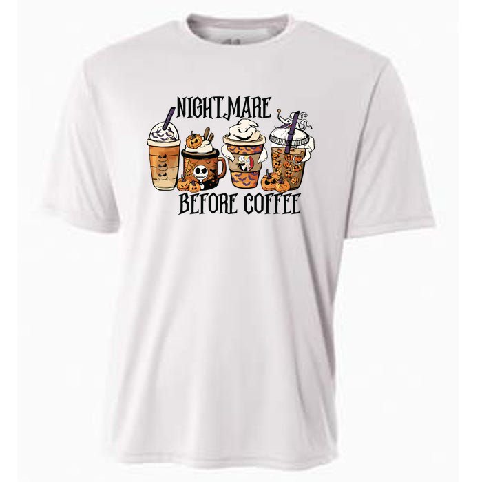 Nightmare Before Coffee Pumpkin Spice Halloween Costume Cooling Performance Crew T-Shirt