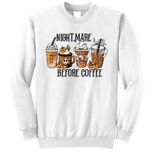 Nightmare Before Coffee Pumpkin Spice Halloween Costume Sweatshirt