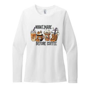 Nightmare Before Coffee Pumpkin Spice Halloween Costume Womens CVC Long Sleeve Shirt