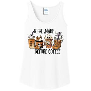 Nightmare Before Coffee Pumpkin Spice Halloween Costume Ladies Essential Tank