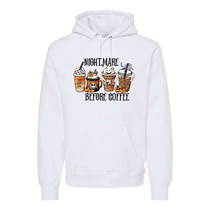 Nightmare Before Coffee Pumpkin Spice Halloween Costume Premium Hoodie