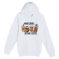 Nightmare Before Coffee Pumpkin Spice Halloween Costume Premium Pullover Hoodie