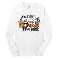 Nightmare Before Coffee Pumpkin Spice Halloween Costume Tall Long Sleeve T-Shirt