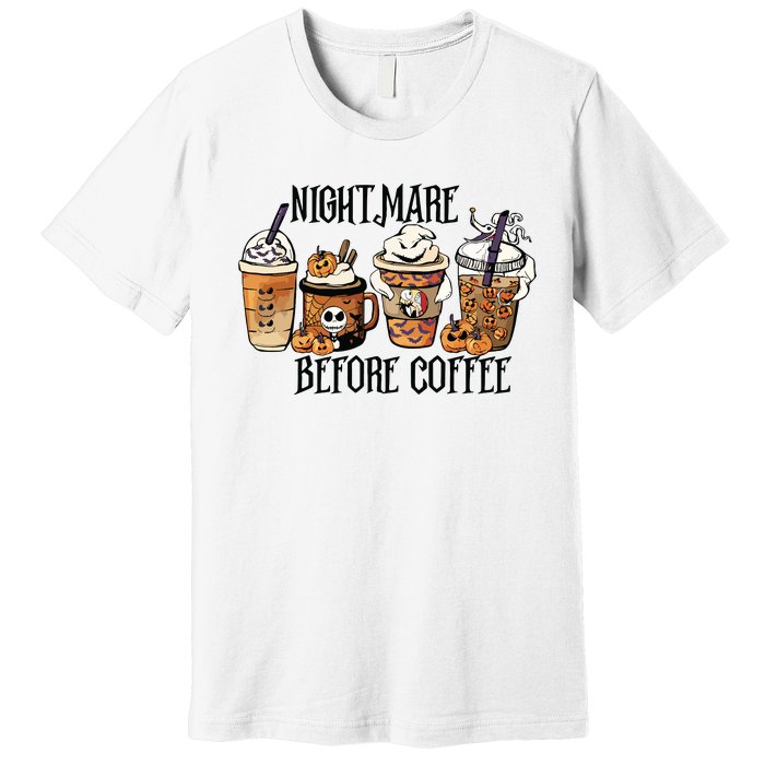 Nightmare Before Coffee Pumpkin Spice Halloween Costume Premium T-Shirt