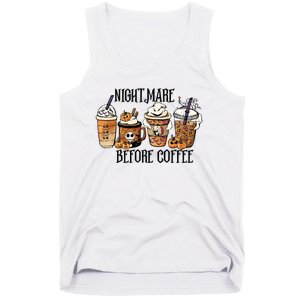 Nightmare Before Coffee Pumpkin Spice Halloween Costume Tank Top