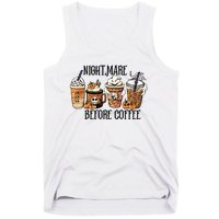 Nightmare Before Coffee Pumpkin Spice Halloween Costume Tank Top