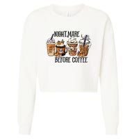 Nightmare Before Coffee Pumpkin Spice Halloween Costume Cropped Pullover Crew